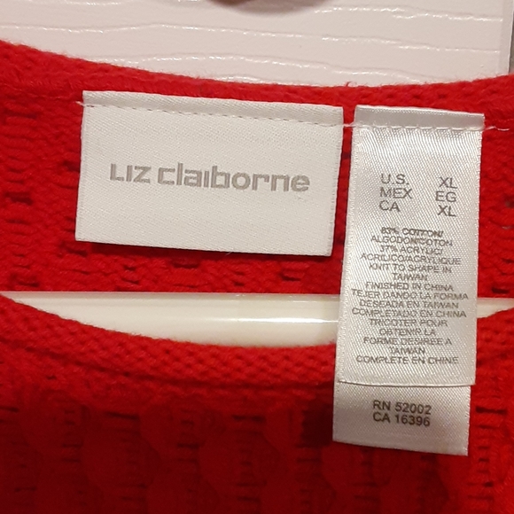 Liz Claiborne Red sweater - Picture 2 of 5